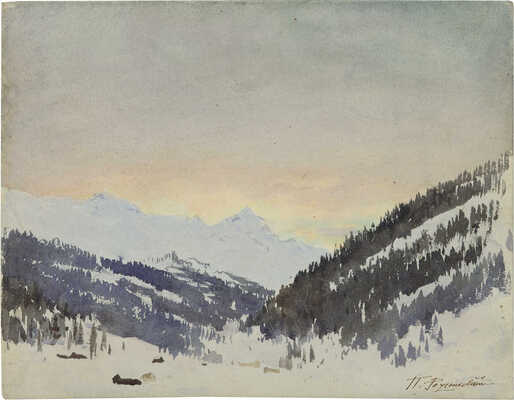 Рожанковский Павел Степанович. Горный пейзаж